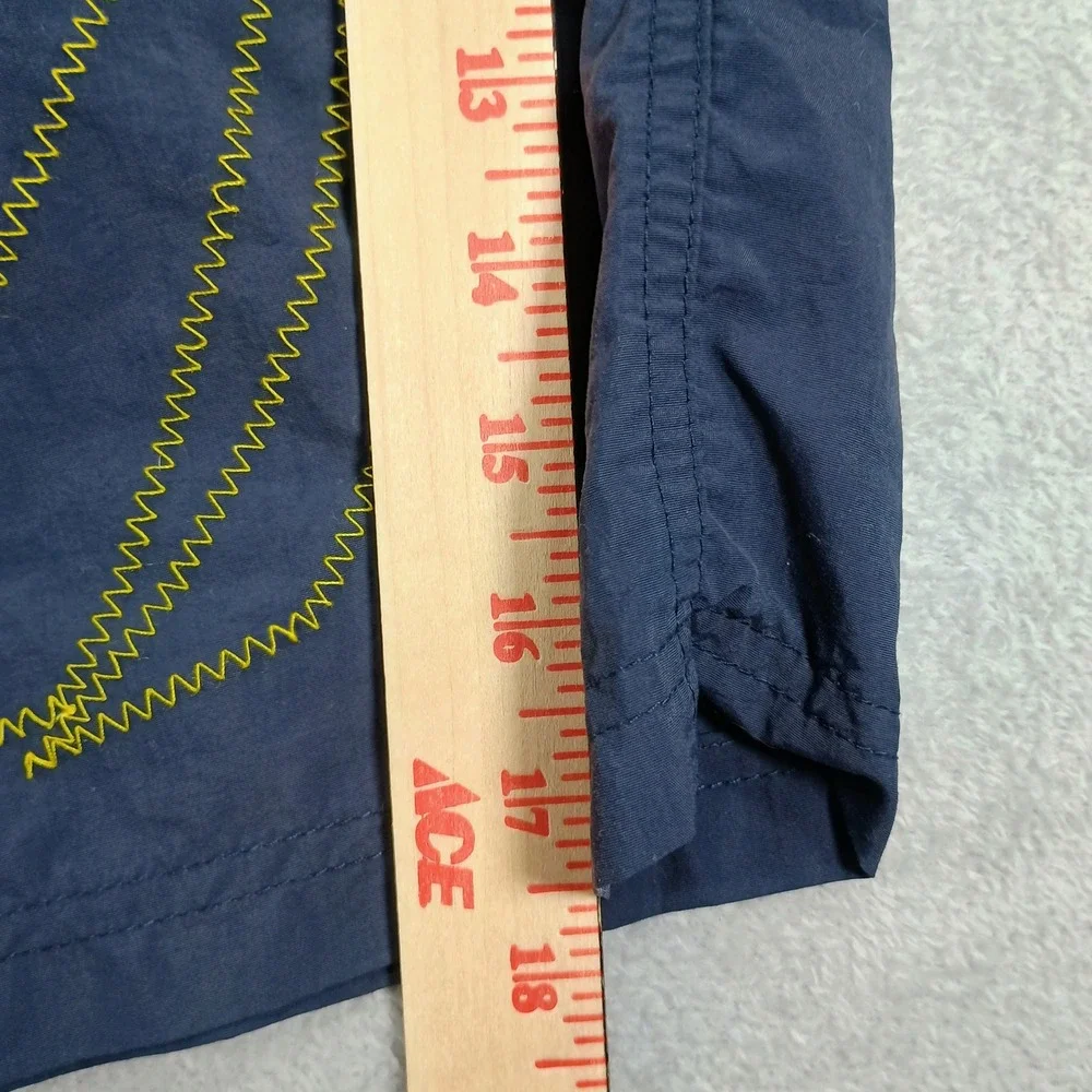 Nautica Mens NS-83 Swim Trunks Navy Blue Medium Embroidered Logo